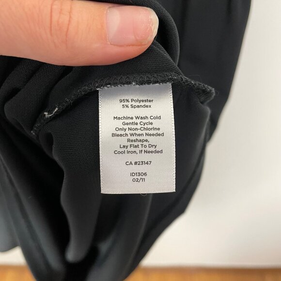 Talbots Women's L Black Cap Sleeve Drop Waist Maxi Length Dress Basic Minimalist - Picture 6 of 9